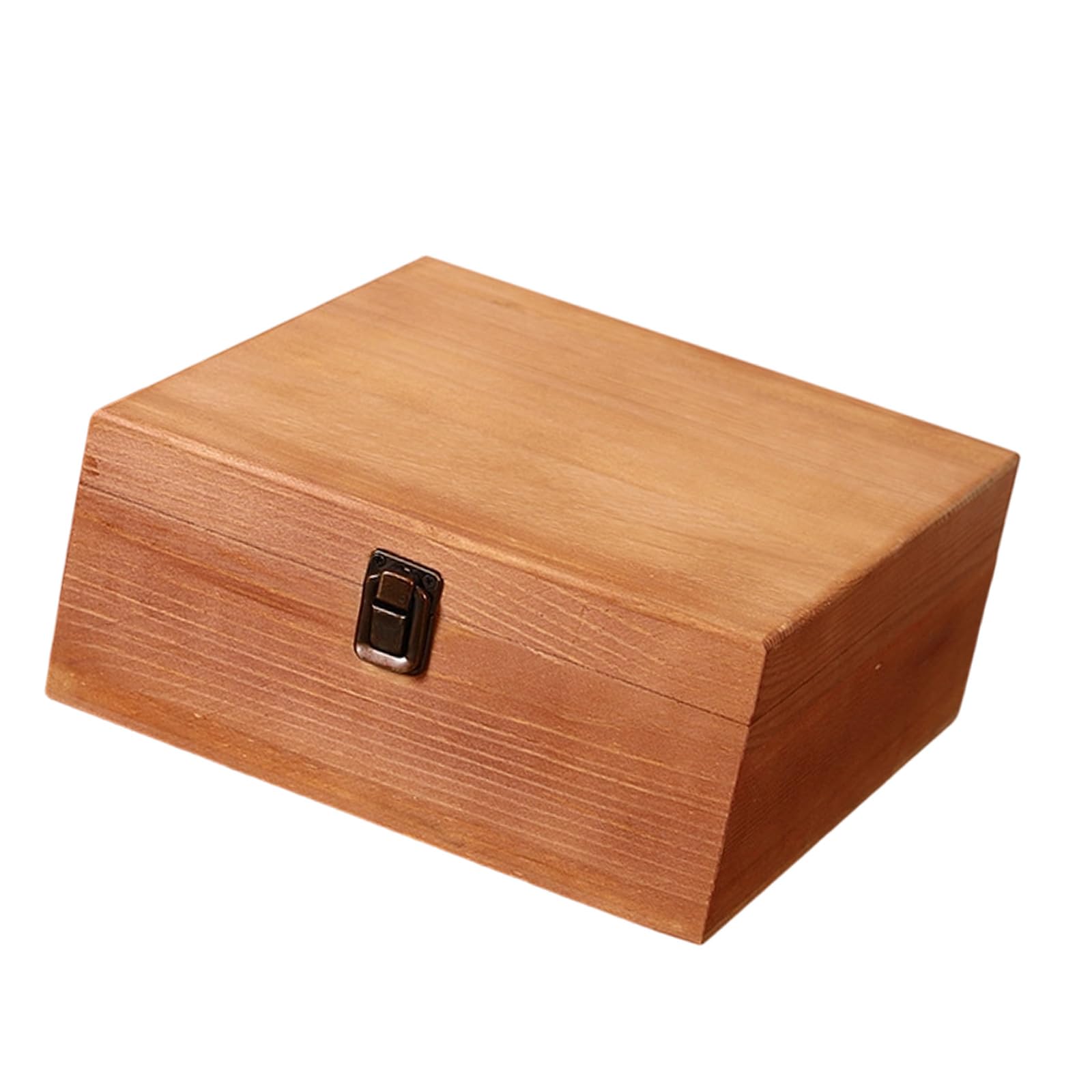 carotoe Pine Wooden Candy Container with Hinged Cover for Bridal Showers Souvenir and Jewelry Storage Home Decoration Wooden Jewelry Organiser Box with Hinged Cover for Event Souvenirs