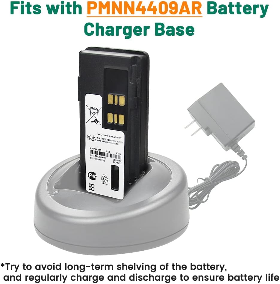PMNN4409AR Battery with Type-C USB Charging High Capacity 2800mAh Battery for XPR3300 XPR3550 XPR7350 XPR7550 XPR7580 GP338D DP4400 DP4600 XiR P8608 APX1000