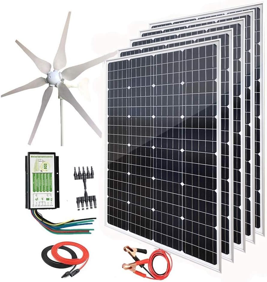1000W Wind Solar Hybrid System: 400W Wind Turbine Generator with Hybrid ...