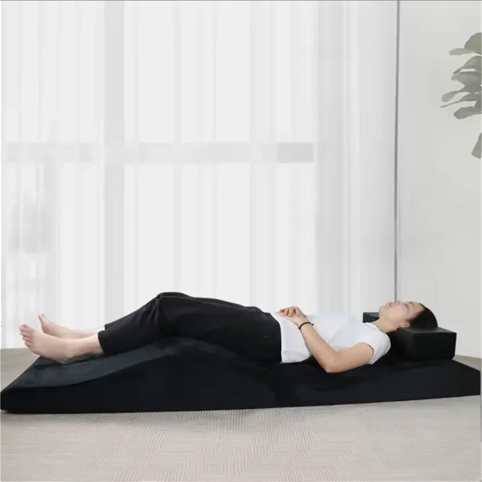 Matelas Table De Massage Matelas Anatomique en Mousse ondulée for lit à Cils Coussin Massage(Black,180 60CM)