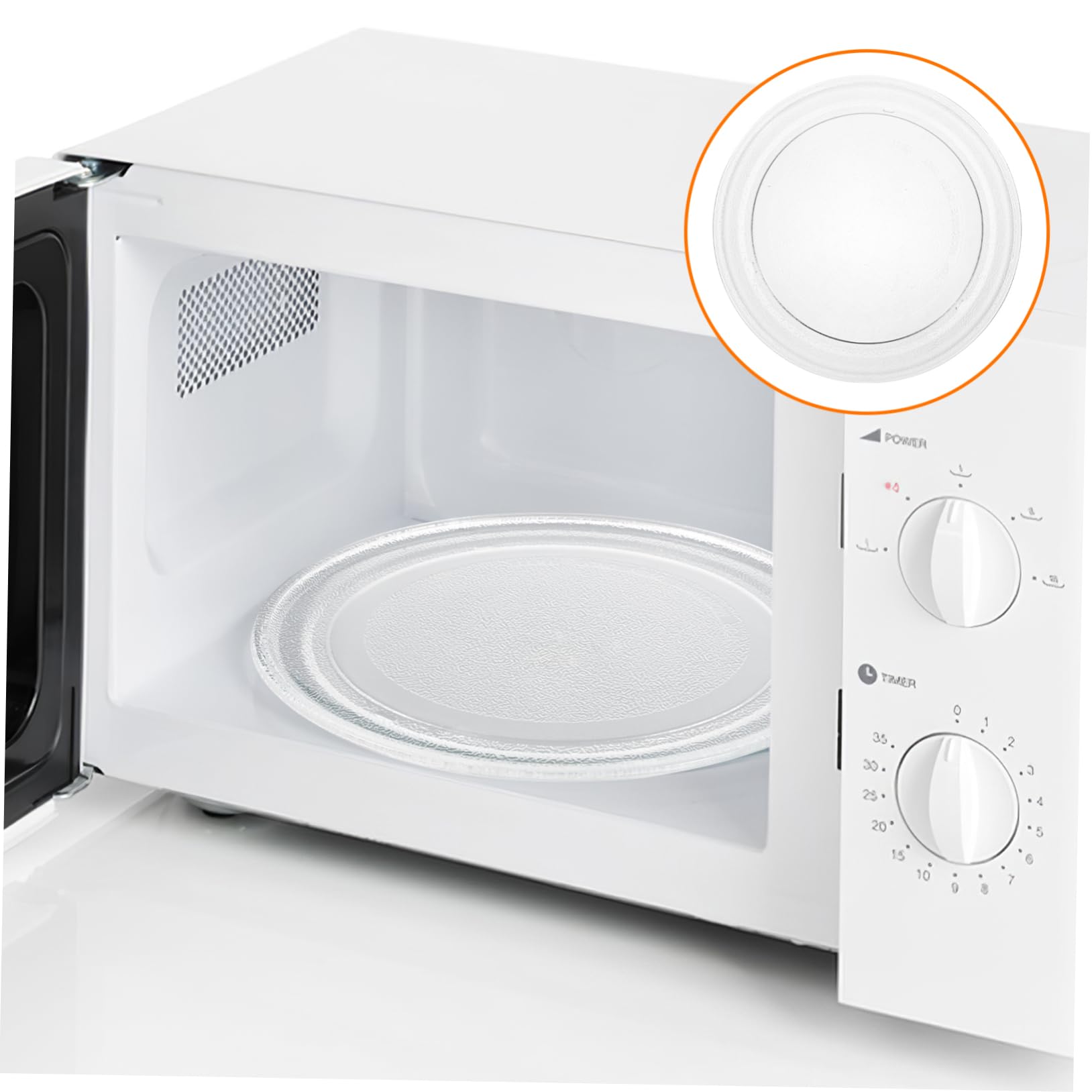 Cabilock Microwave Glass Plate Replacement Turntable for Oven Cooking - Microwave Accessories Easy to Clean for Replacing