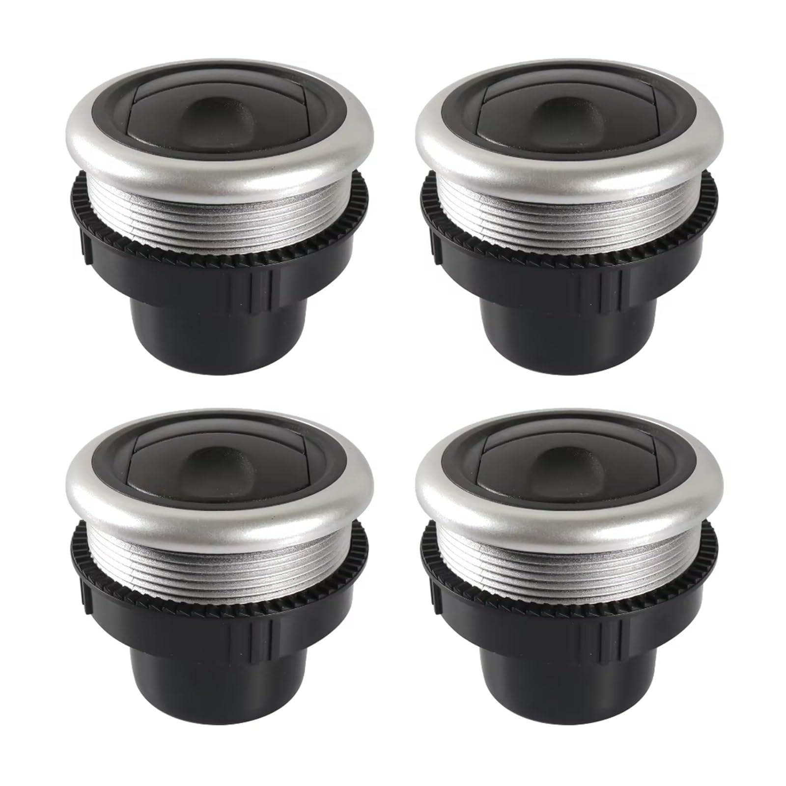 Jkywol 4 Pcs Car A/C Air Conditioning Vents 71Mm Car Interior A/C Air Vent Round 63Mm Hole Size Dashboard Conditioning Deflector Rotation For Caravan Camper Rv Bus
