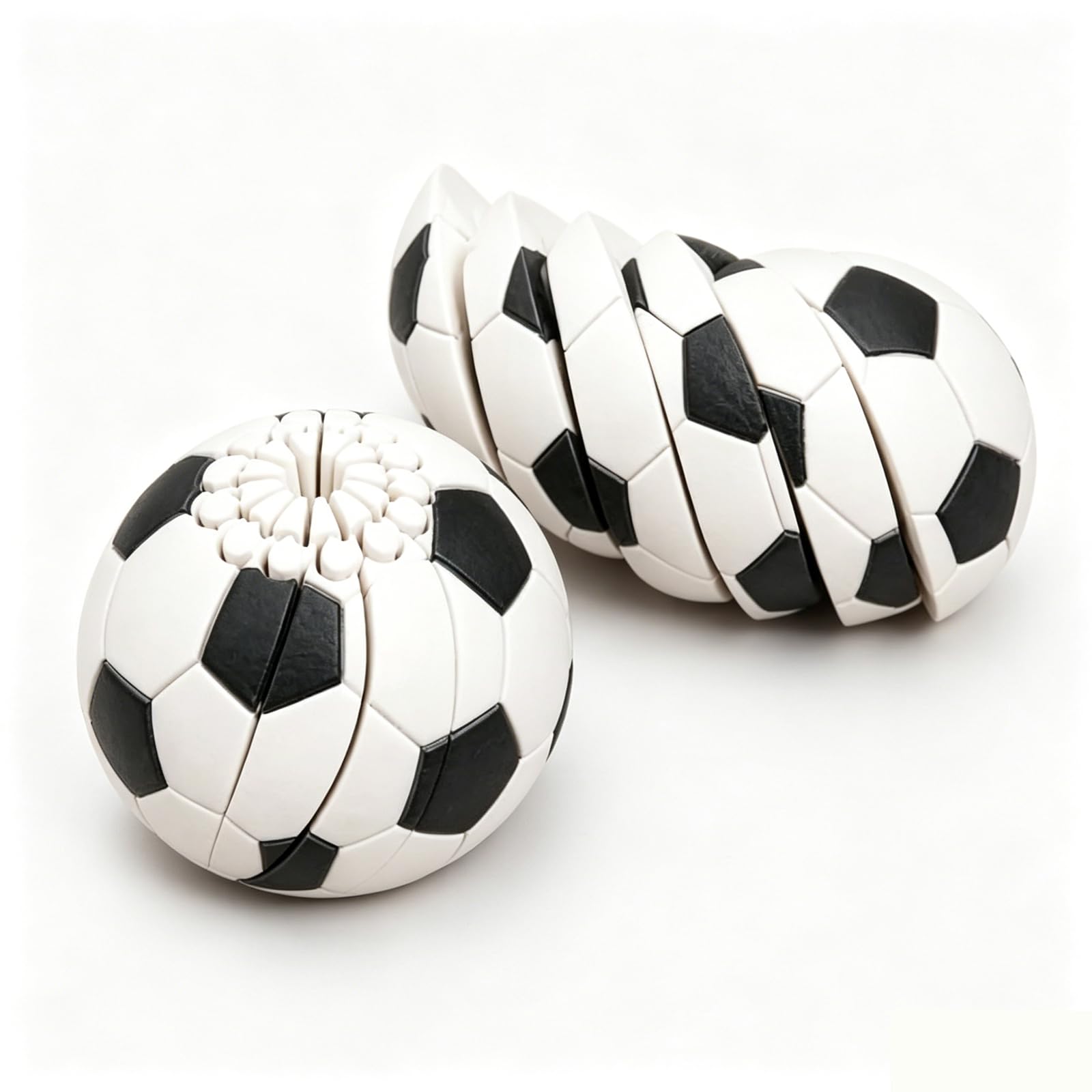 Baseball Fidget Ball Toy, 3D Printed Mini Spinner Sensory Fidget Ball Toy, Multi Style Rotating Puzzle Fingertip Stress Relief Toy, Focus Aid for Teens Adults Office Classroom (E)