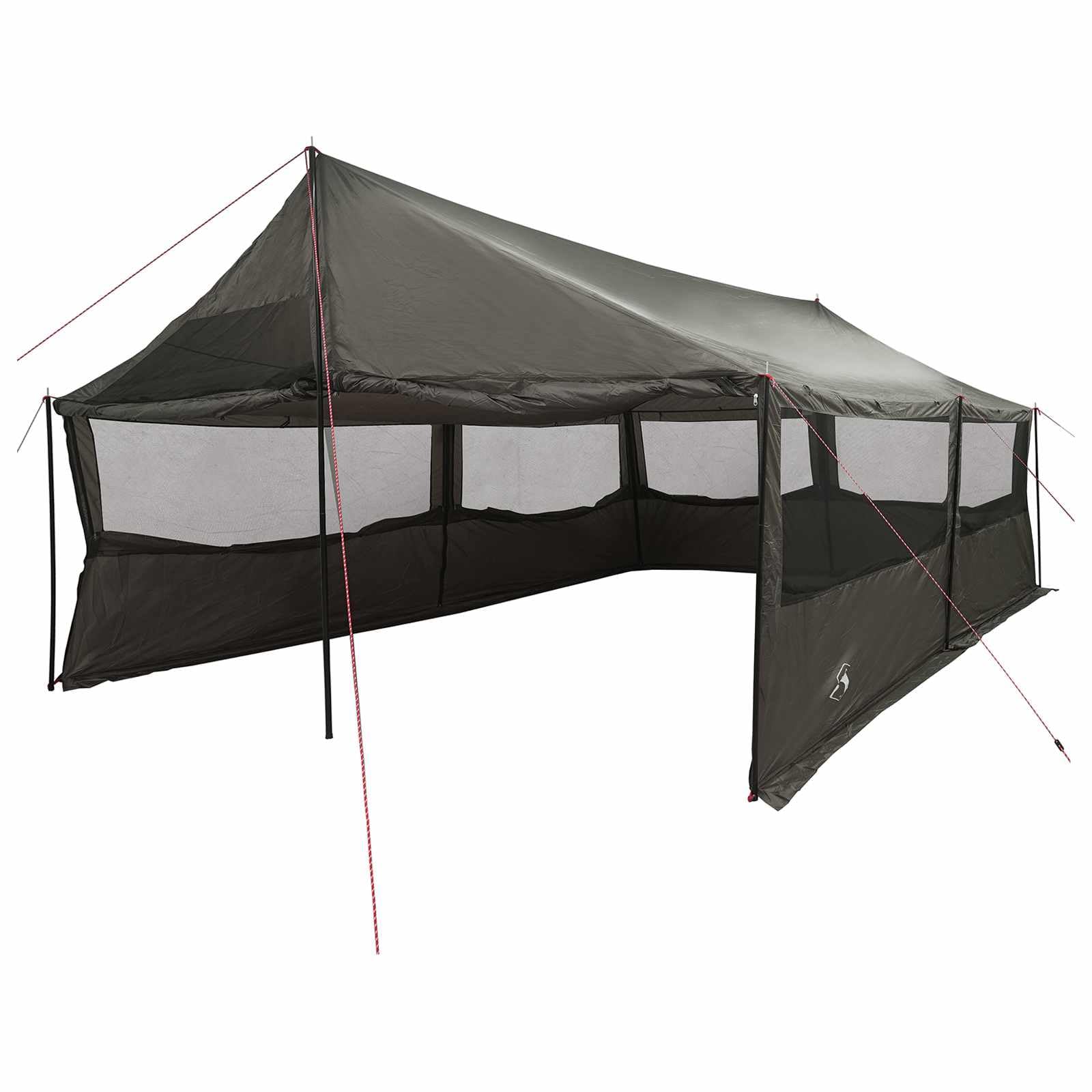 Zielony namiot rodzinny 450 x 400 x 265 cm poliester i stal