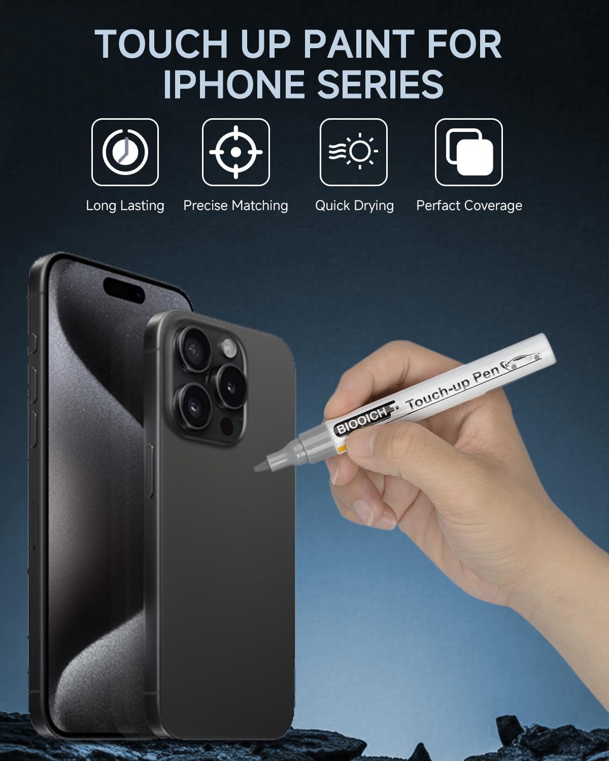 Amazon.co.jp: ブラックチタン SP96 タッチアップペイント iPhone 16