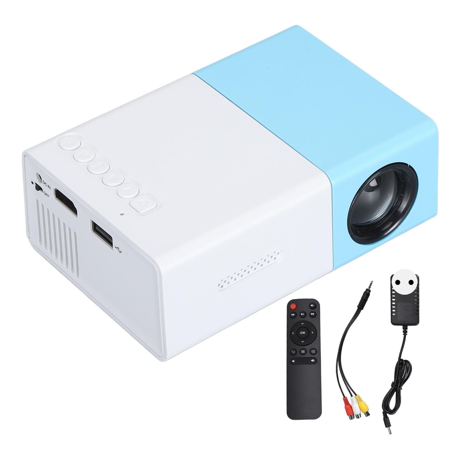 Mini Proiettore, Videoproiettore Full HD 1080P, Proiettore Esterno Portatile, Proiettore per Telefono Cinematografico Home Theater Compatibile con Laptop/PC/TV Box/TV (Spina