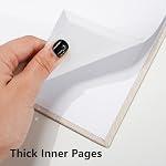 7x7 Inch Scrapbook DIY Photo Album Linen Cover Hardcover White Pages 20 Sheets Small Scrap Memory Book Beige