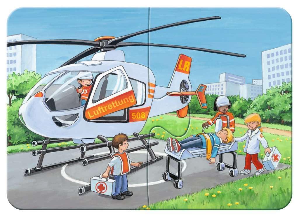Ravensburger Puzzle pour enfants - 07332 - Véhicules d'urgence - My First Puzzle de 9 x 2 pièces - Pour enfants à partir de 2 ans : Ravensburger