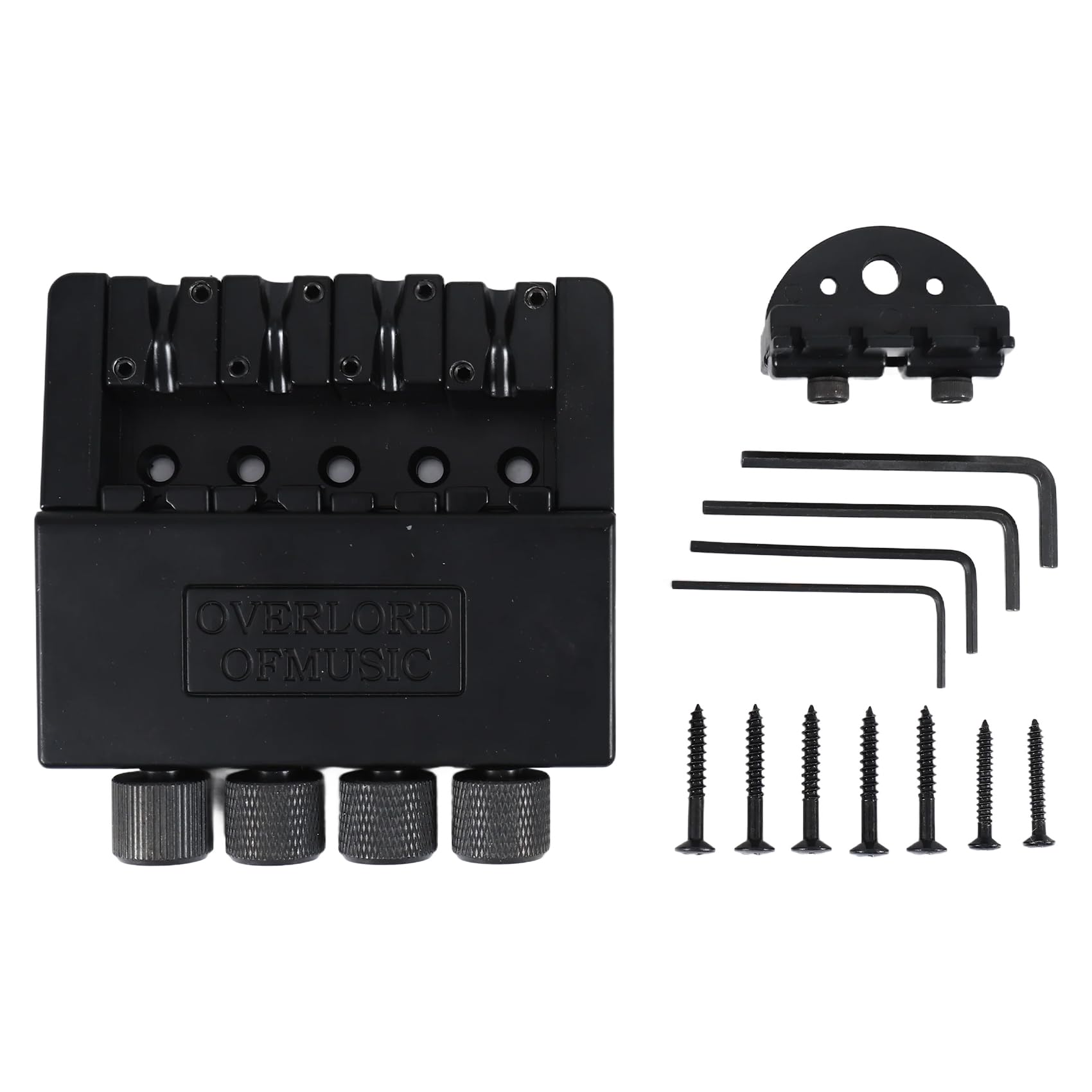 1 Set 4 String Headless Bass Guitar Bridge System Basso Elettrico Parte per Sostituzione Basso Elettrico Headless