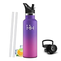 Mulbijeo Borraccia Termica 750 ML, Senza BPA, Bottiglia Termica, Sottovuoto a Doppia Parete, Borracce Termiche, 18, 8 Acciaio Inox, Borraccia con Cannuccia, Termos per Palestra, Sport, Bici