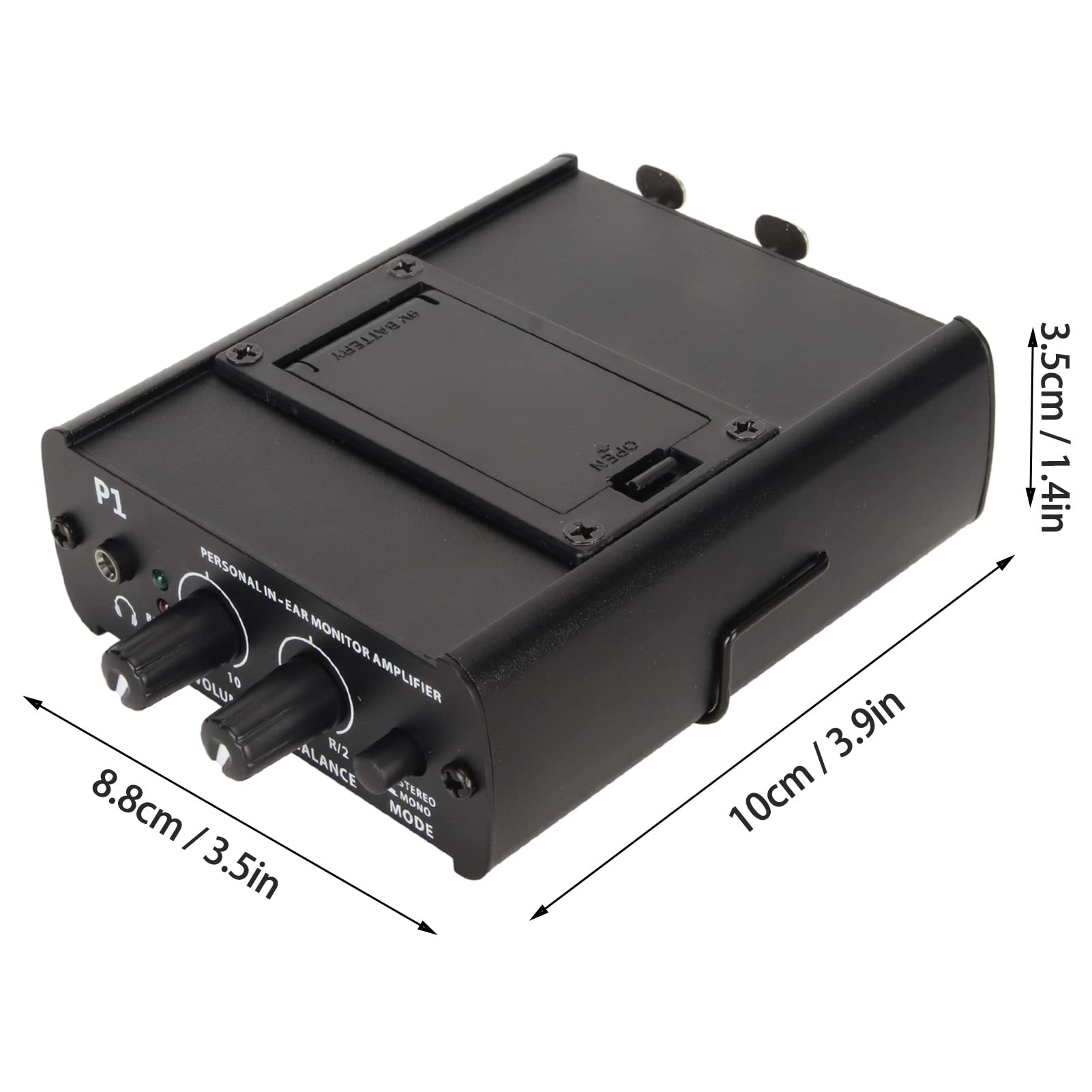 Focket Amplificatore per Cuffie Portatile, Amplificatore per Cuffie Stereo a 2 Canali con Doppi Ingressi XLR, Stereo da 3,5 Mm Ingresso Audio in Uscita, Ricaricabile per Telefoni MP3 MP4