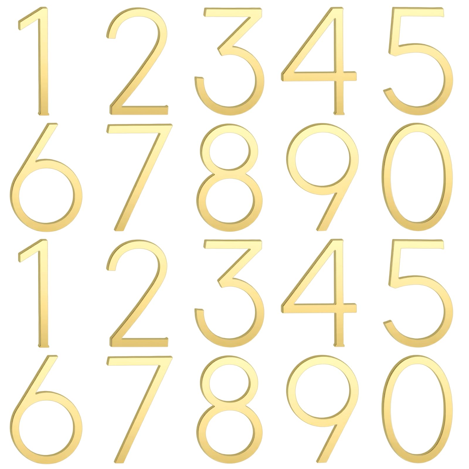 Photo 1 of Leinuosen Gold 5 Inch Acrylic Mailbox Number 2 Set, Classic Style