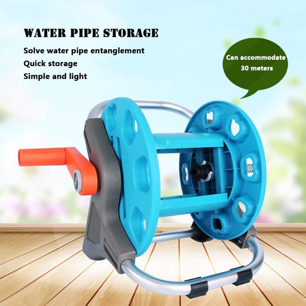 Carrete de Manguera de jardín, Carrete de Manguera de Agua de tamaño estándar de 1/2" (DN15), Herramienta de riego para Jardines, Lavado de Autos, Limpieza del hogar.