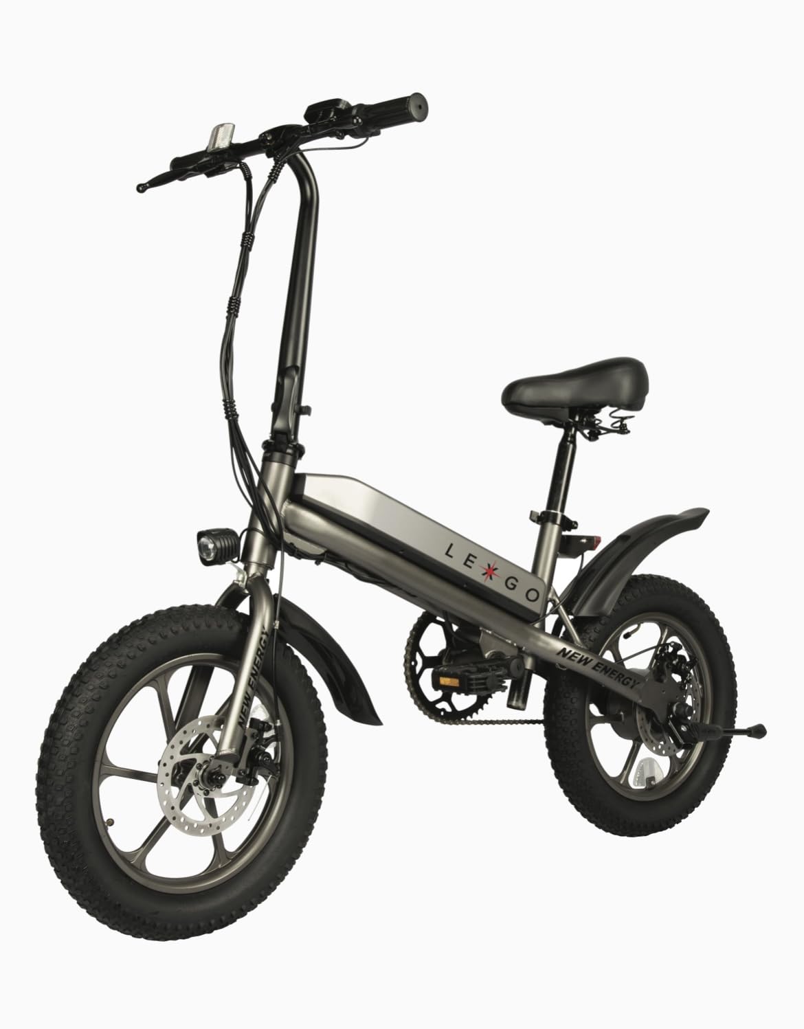 LEXGO LC1 Foldable Electric Mountain Bike – 350W Motor, 36V Battery, Dual Disc Brakes, LED Lights, 50km Range, Adjustable Seat, 16x3 Rubber Tires, Steel Frame-image-26