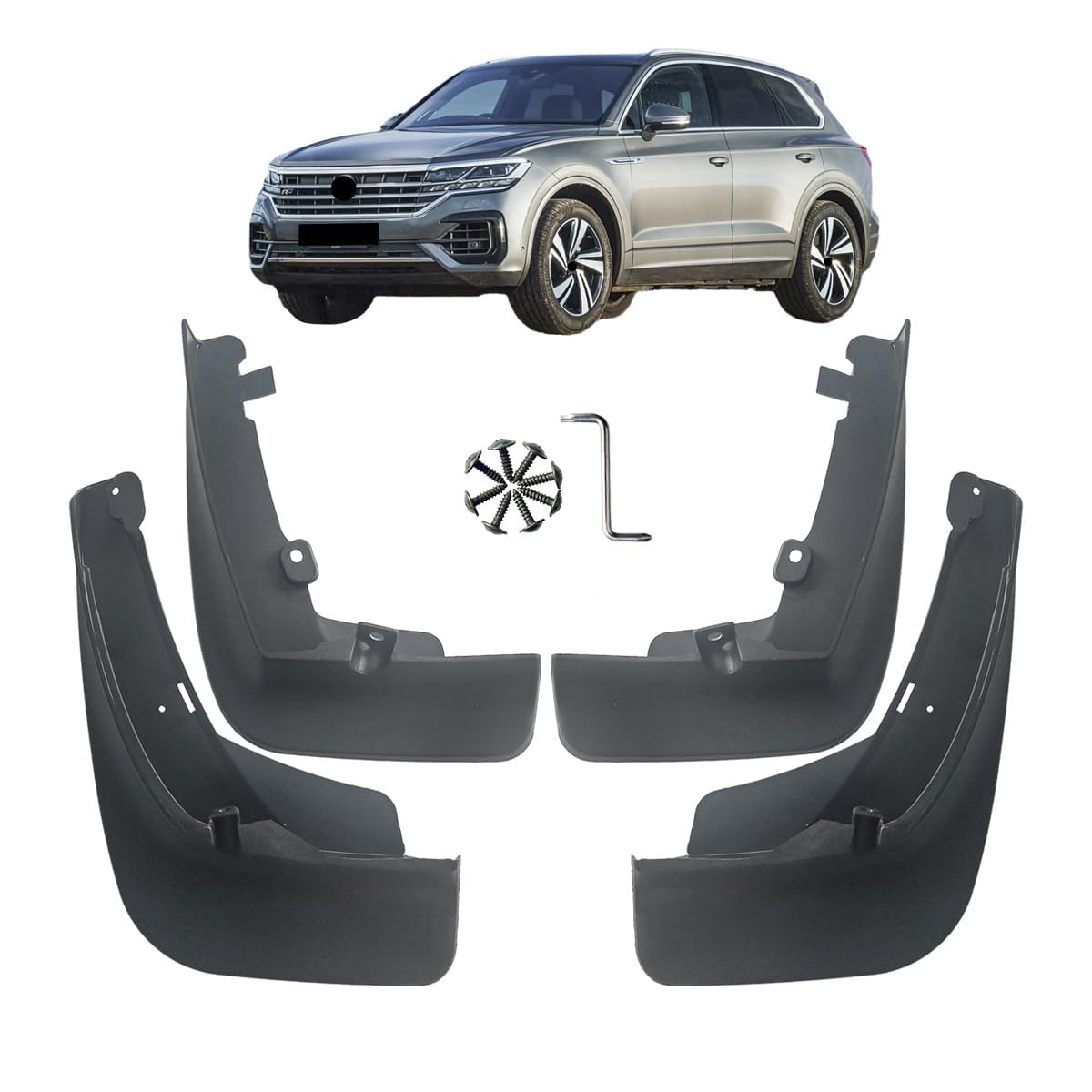 Guardabarros para VW Touareg MK3 R-Line 2017: protector de salpicaduras de ajuste exacto