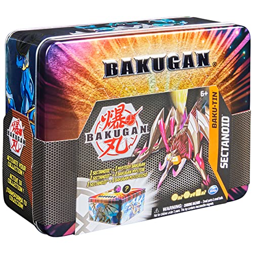 Bakugan Baku Tin Sectanoid Boîte De Rangement De Collection Avec Mystère Cartes À Collectionner Jouets Pour Garçons À Partir De - vue 7