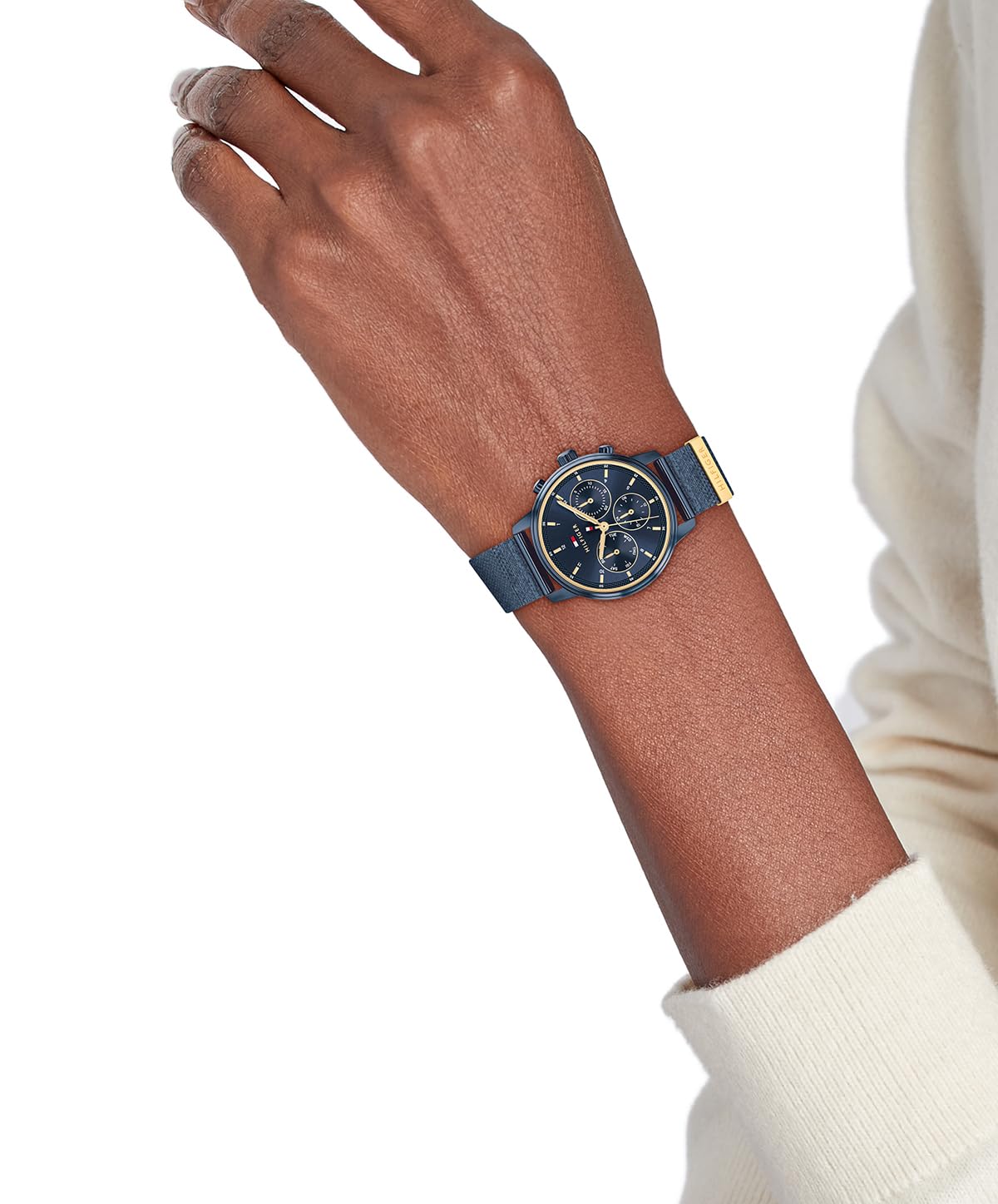 Tommy Hilfiger Orologio Analogico Multifunzionale al Quarzo da Donna con Cinturino in Acciaio Inossidabile