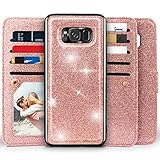 Galaxy S8 Plus Wallet Case, Miss Arts Detachable Magnetic Slim Case with Car Mount Holder, 9 Card/Cash Slots, Magnet Clip, Wrist Strap, PU Leather Cover for Samsung Galaxy S8 Plus -Rose Gold