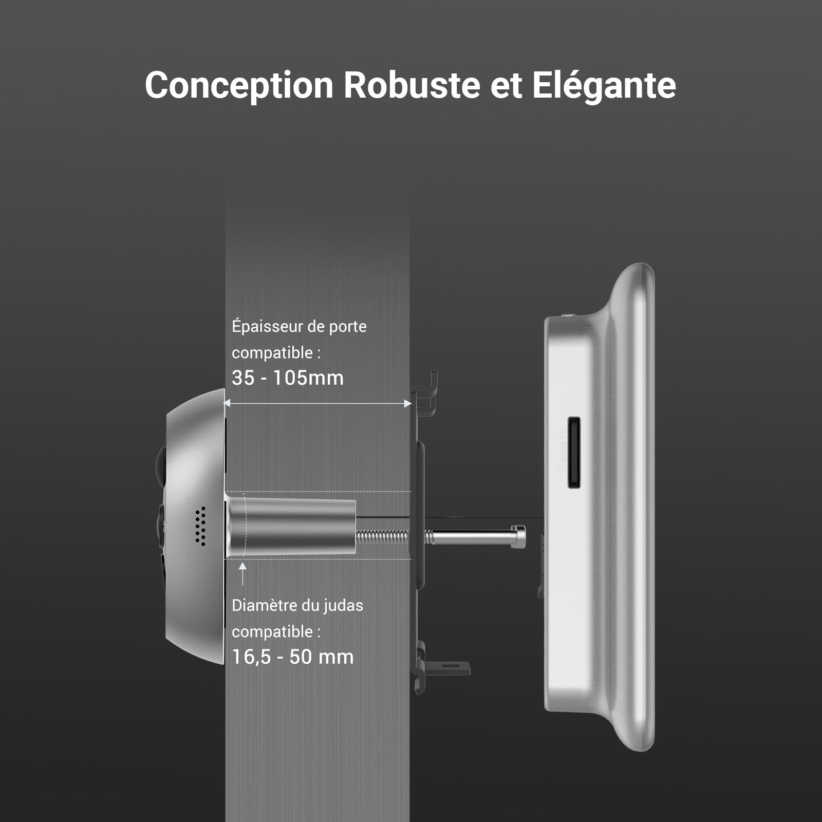 EZVIZ DP2C 1080P Visiophone Connecté Interphone Vidéo avec Moniteur 4.3 Pouces, Détection de Mouvement PIR, Audio Bidirectionnel, Vision Nocturne 5m