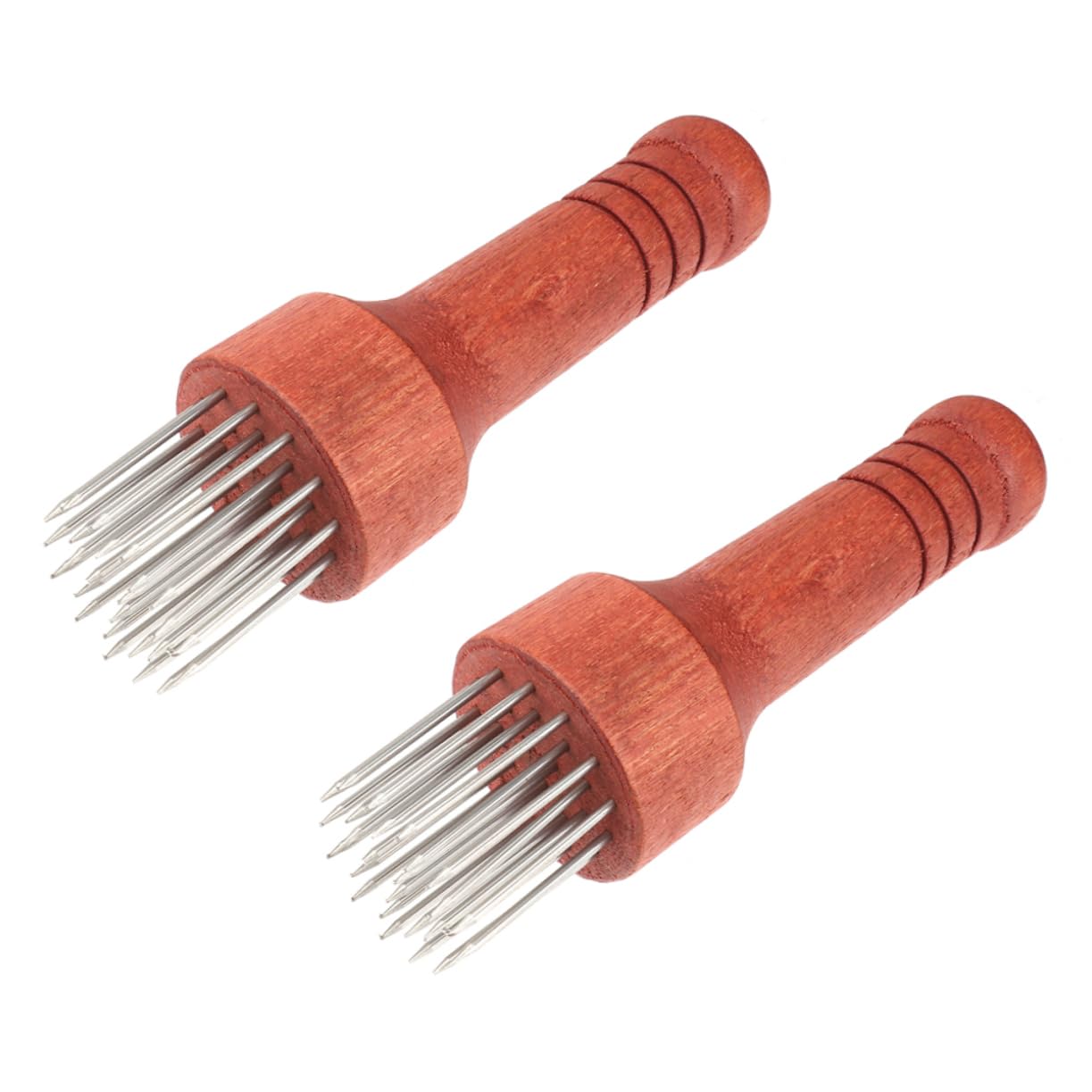 Cabilock 2Pcs Meat Tenderizer Tool with Stainless Steel Needles Ergonomic Handle for Easy Use for Bbq and Marinade for Beef Chicken and Pork Cooking
