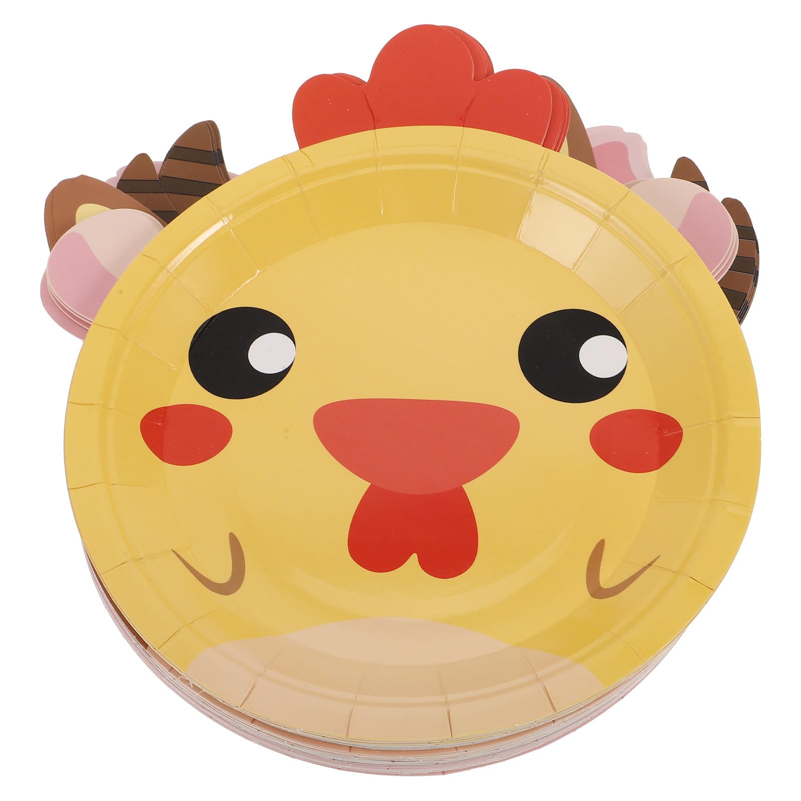 Assiettes en carton animaux de la ferme avec décor adorable pour fête d'enfants