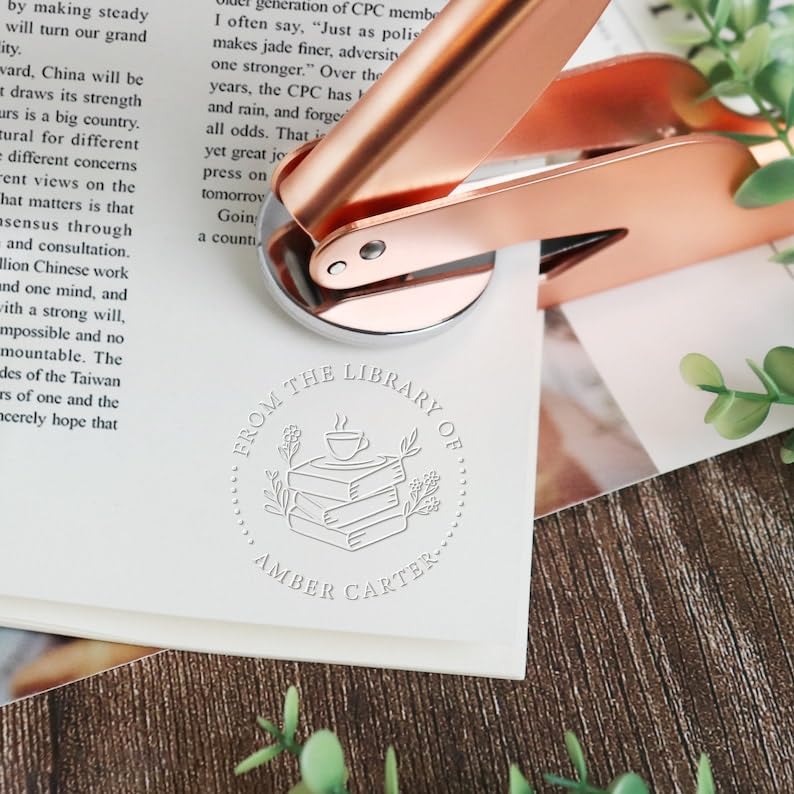 Gaufreur de livre personnalisé Ex Libris timbre bibliothèque