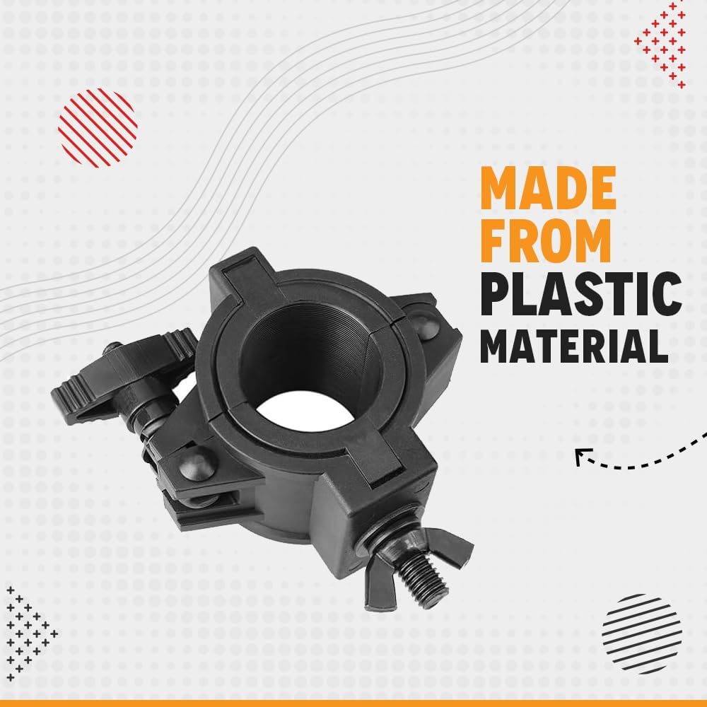 Rasha Professional Plastic O Clamp Fit 3 Size Pipe Diameter: 25mm 36mm 48mm, Max Load : 110lb (Pack of 12)