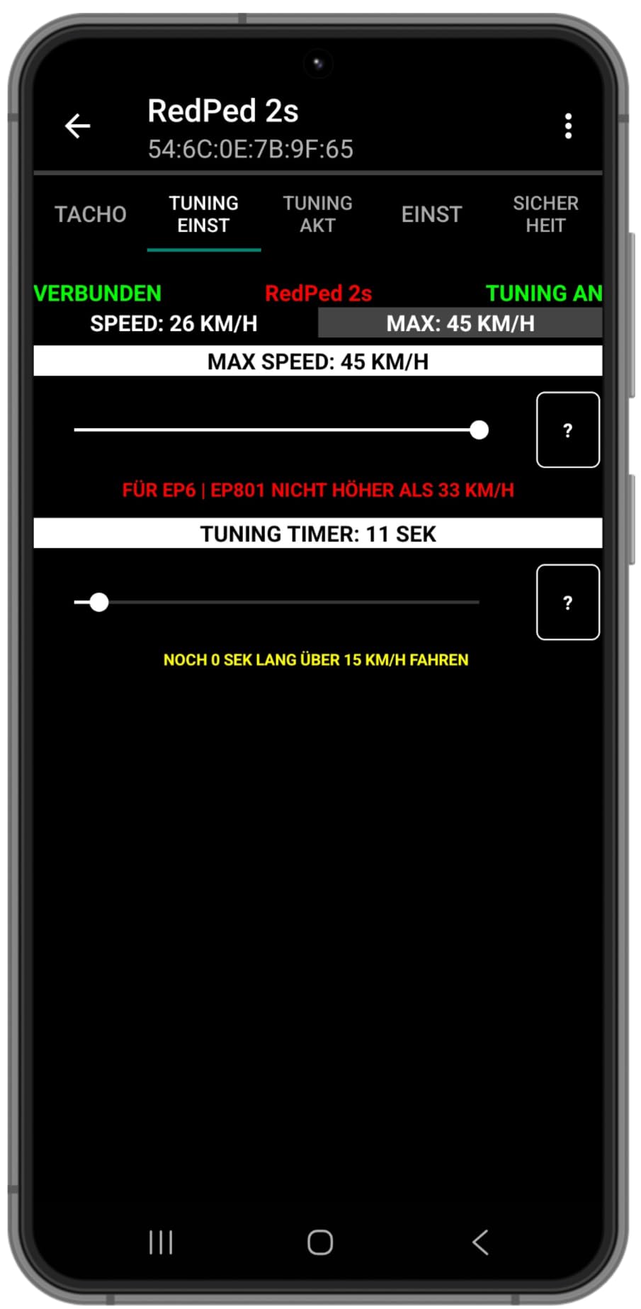 2s für Shimano EP8 E-Bike Tuning mit App EP800 eBike (NICHT EP6 EP801)