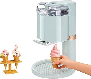 Ice Cream Maker – Automatic Mini Soft Serve Machine for Home, DIY Fruit Creami Dessert Maker, Compact Icecream Appliance f...