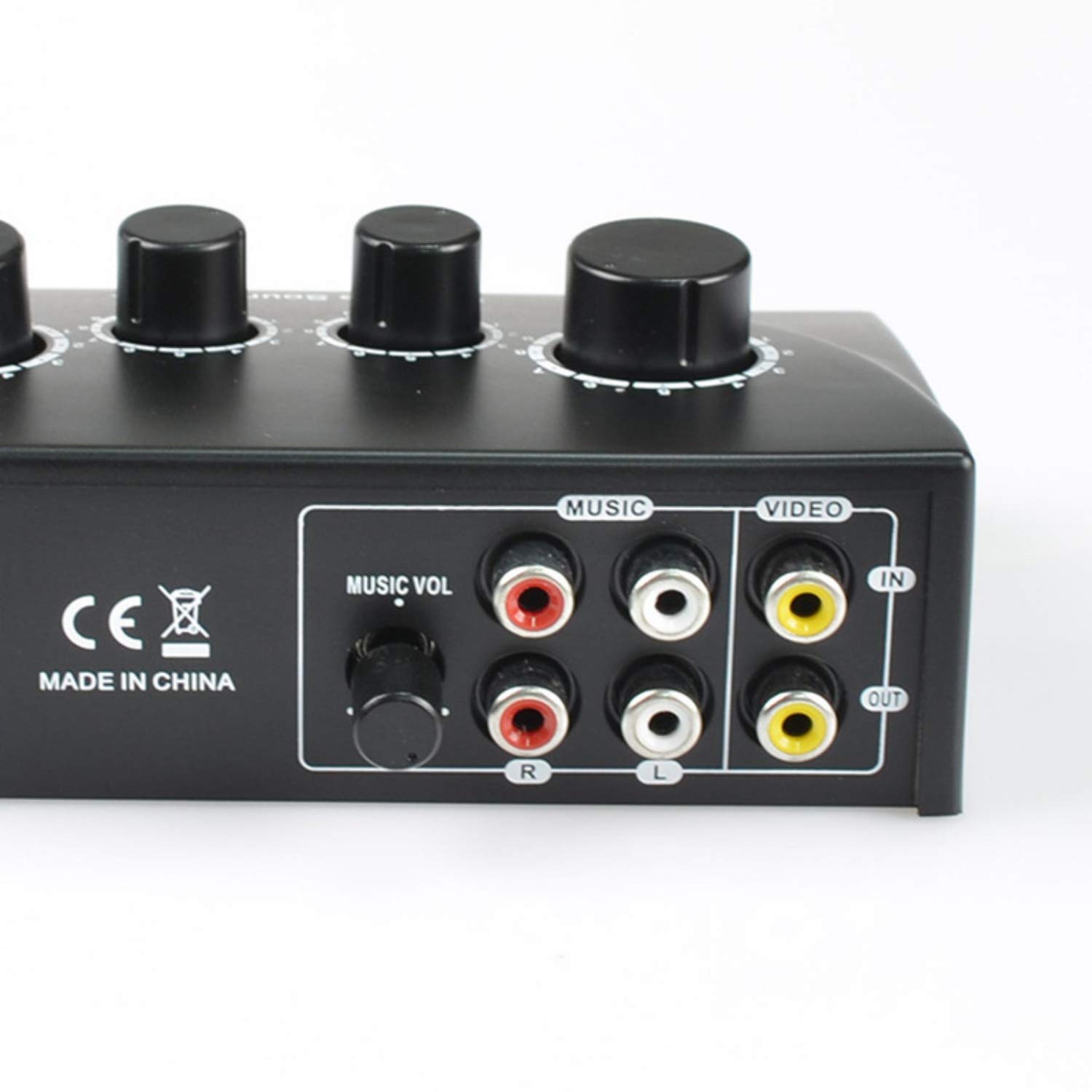 Portable Dual Mic Input Audio Mixer Audio per Amplificatore E Microfono Karaoke Ok Mixer Nero Spina Europea