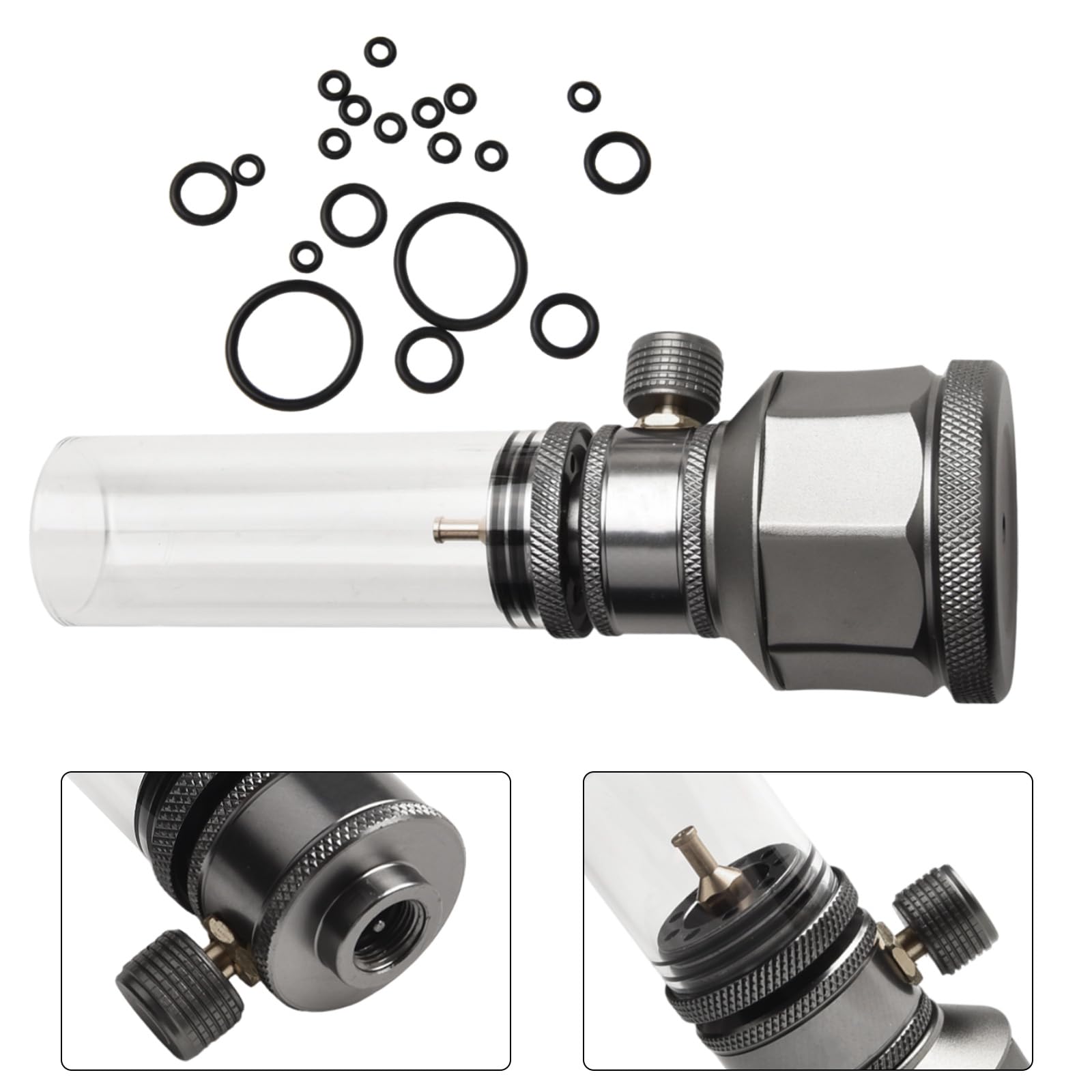 ZYWUOY Lanterne à Gaz Portable avec Réservoir de Carburant Vide pour Camping, Randonnée, Pêche (Lanterne à Gaz avec Réservoir)