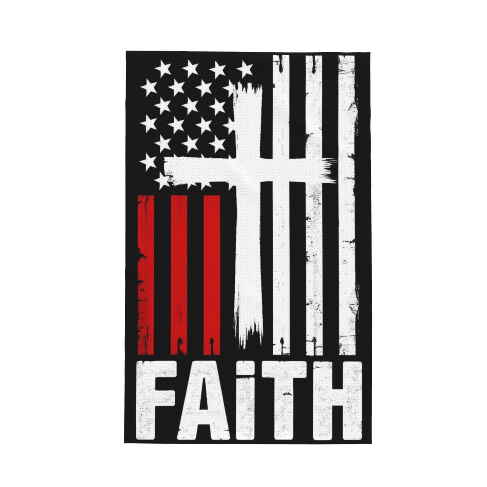 Anceky USA Flag Cross for Absorbent Kitchen Towels, 16x26 Inch Quick Dry Cleaning Dishcloths