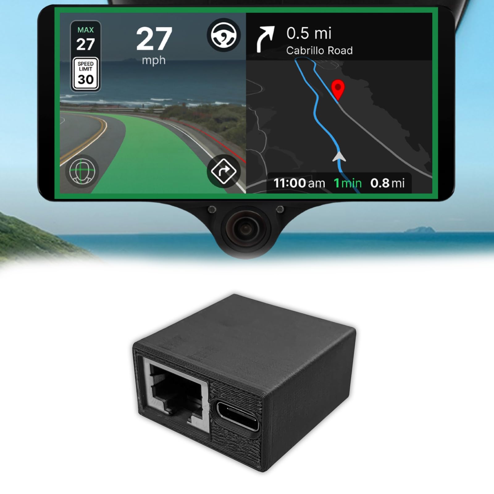 Harness Box Compatible with Comma 3X Replacement Part Processor Control Camera Adapter Autopilot Openpilot Accessories