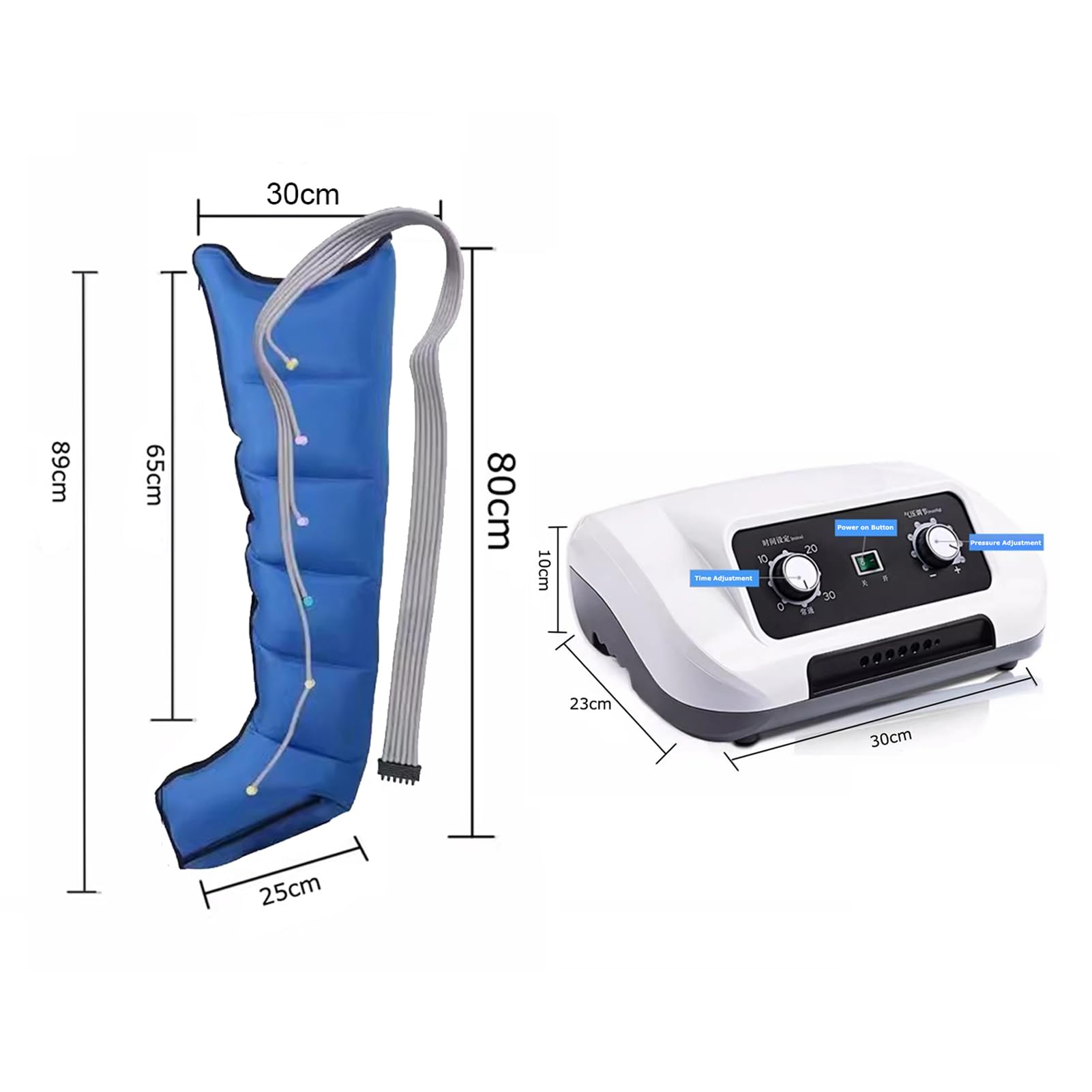 Pressoterapia Linfodrenaggio Professionale, 6 Camere Pressoterapia Per Casa, Apparecchio Massaggiatore Gambe Drenaggio Linfatico, Pressione & Durata Regolabili, Per Relax Quotidiano