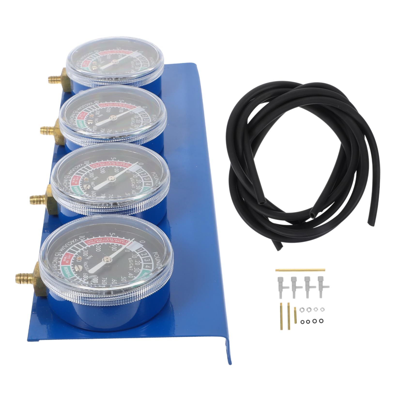 OUNONA Kit Vacuometro per Moto a 4 Cilindri, Strumento di Bilanciamento con Tubo Flessibile, Kit Diagnostica Motore per Manutenzione e Sincronizzazione Manutentori