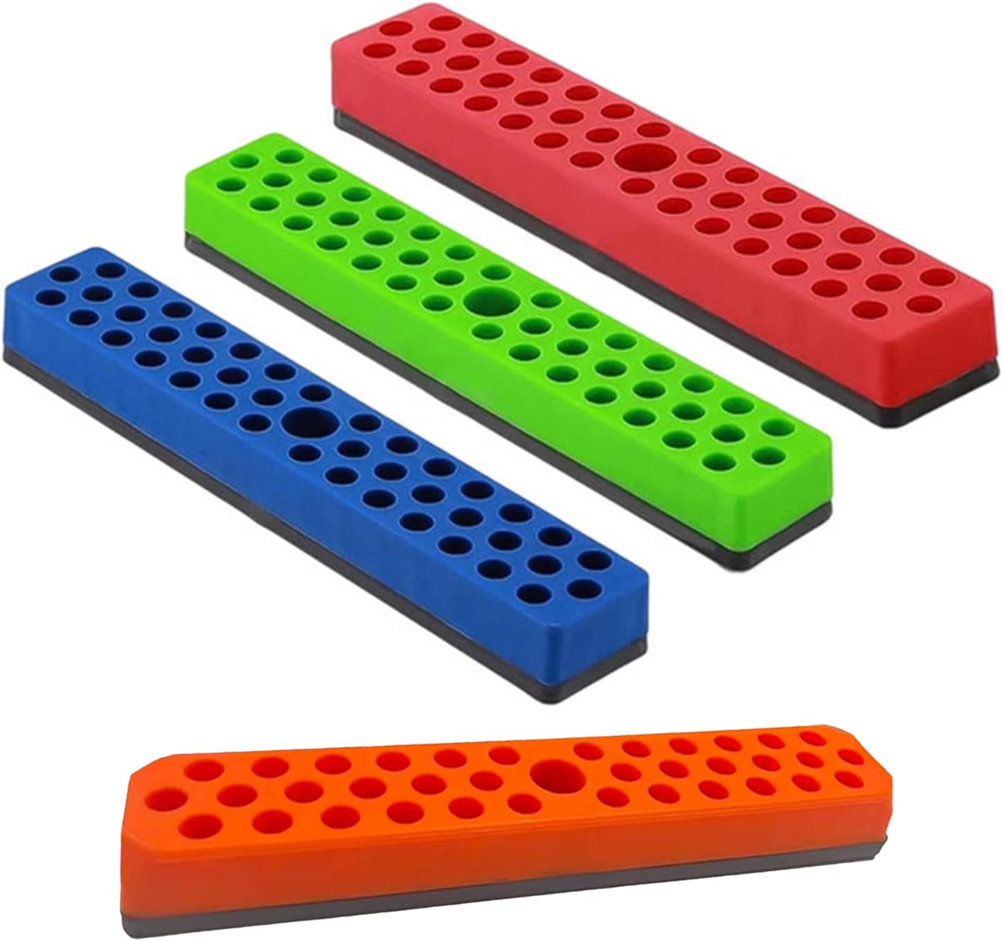 Socket Organizer Bit Holder Magnetic Drill Bit Holder 1/4 Bit Holder Magnetic Screwdriver Holder Magnetic Hex Bit Holder Rack Organizer Replacement for Screwdriver Bits