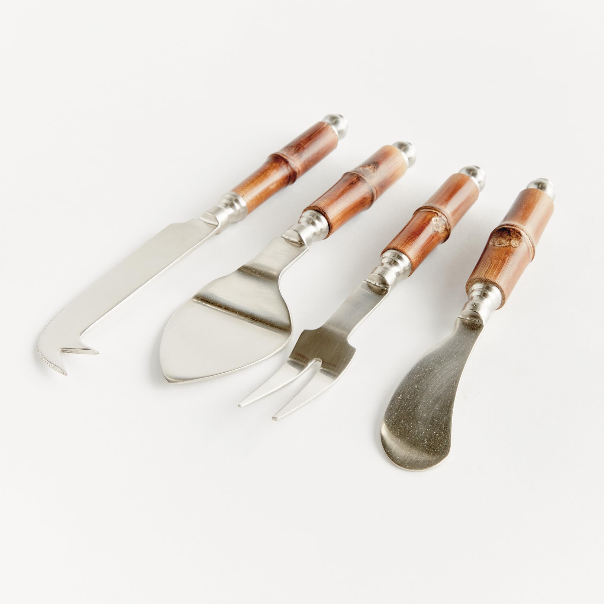 Napa Home & Garden BARCLAY BUTERA KEYSTONE CHEESE KNIVES Set of 4 Silver;Brown