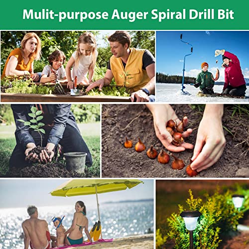 Auger Drill Bit for Planting 4 Pack, Garden Ground Earth Spiral - image 5