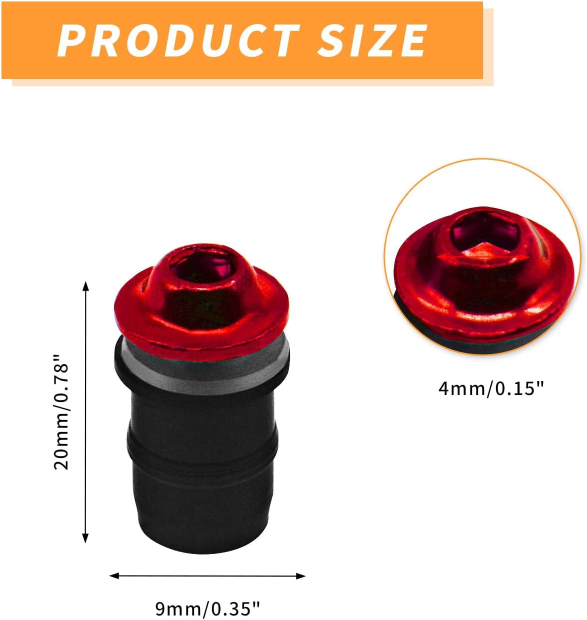 10Pcs Motorcycle Windshield Bolts Screws Kit, M5 Aluminum Alloy Motorbike Windshield Screw with Wrench, Windscreen Fairing Fasteners Screws Bolts Nuts for Motorcycle Fairings(Red)