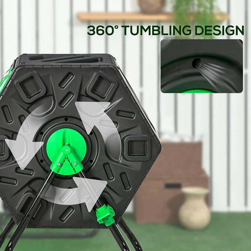 Produce Shop Compostiera Domestica da Giardino 65L composter Girevole Soyle