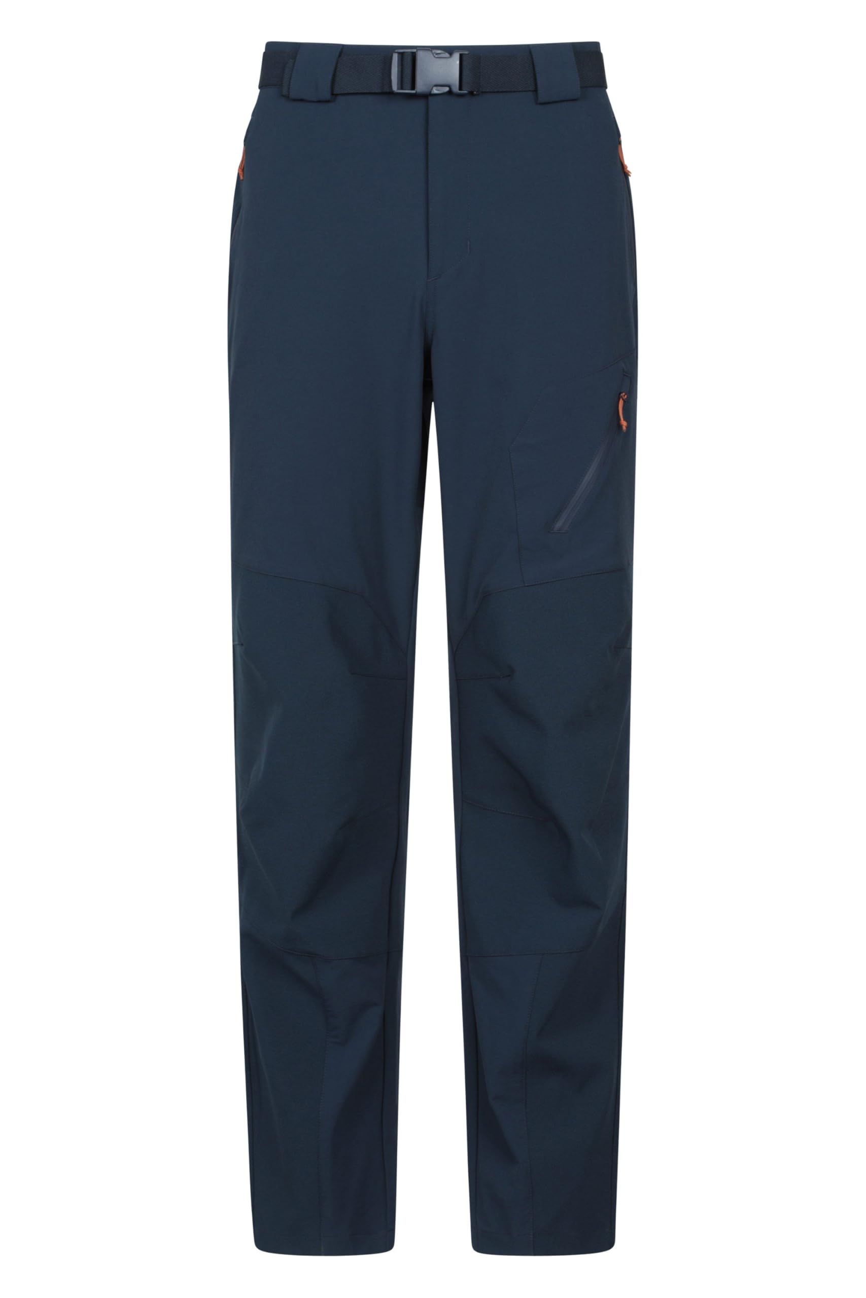 Mountain Warehouse Mens Trekking Trousers - Hiking Pants, Water Resistant, 4-Way-Stretch, Reinforced Fabric, UPF 50+ - Best for Camping, Outdoors Dark Blue Men's W32