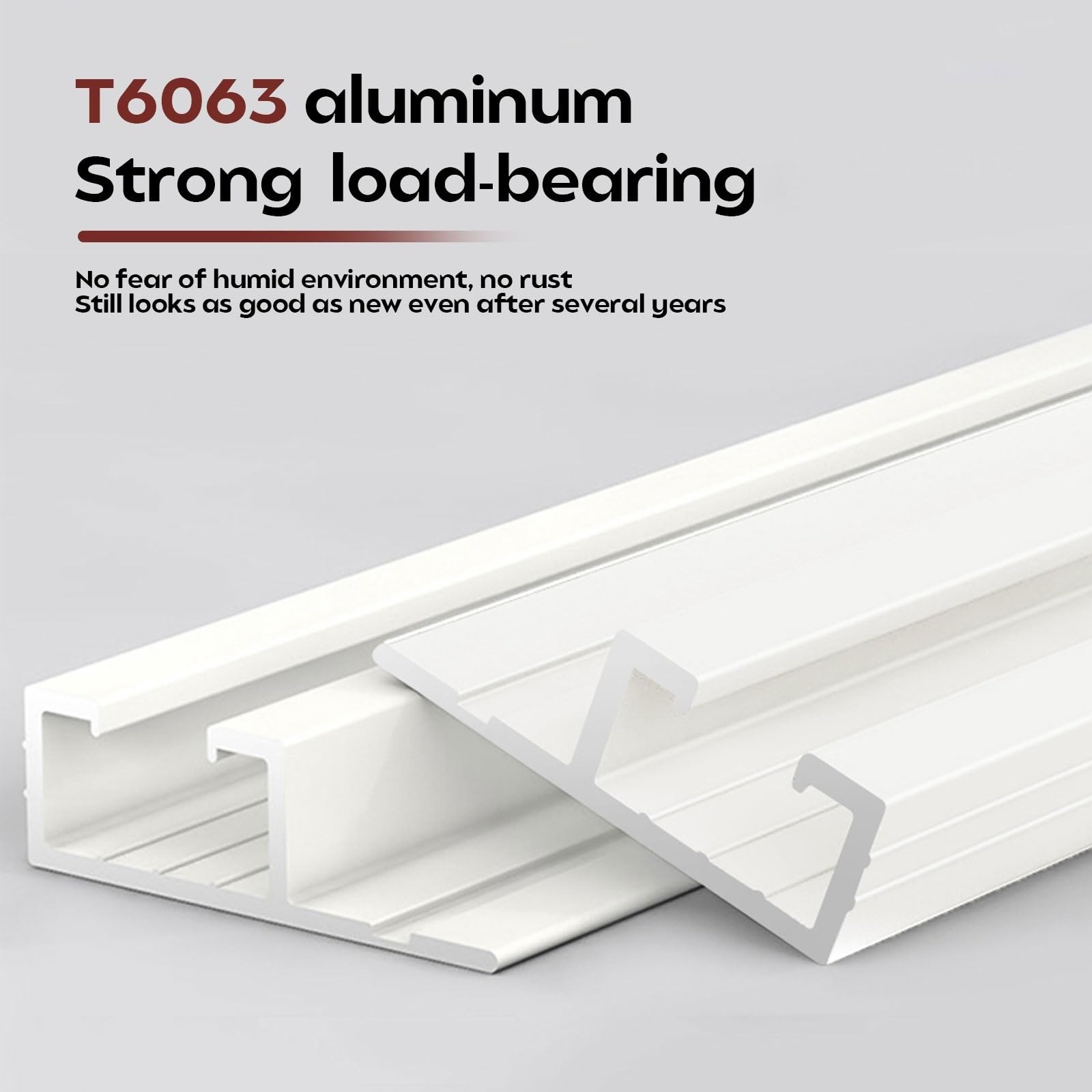 Tringle à Rideaux autocollante sans perçage, Rails à Rideaux Ultra-Fins en Aluminium, Montage au Plafond et au Mur, Style déco Moderne et Simple, pour Espace, séparateur de pièce (500 cm (4