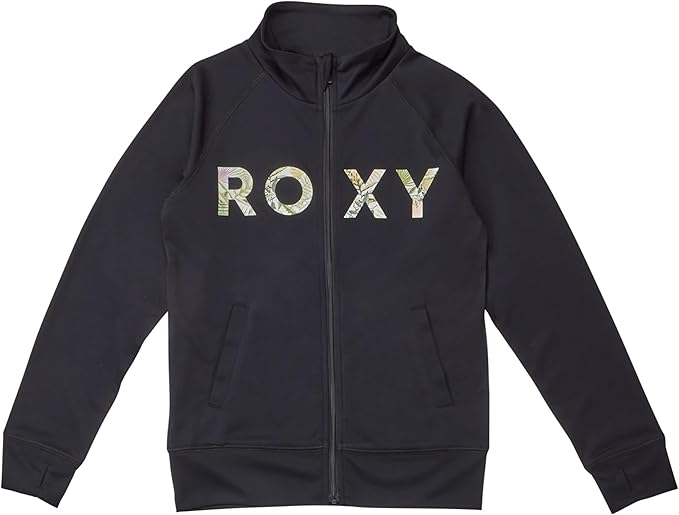 ROXY(ロキシー) ラッシュガードボタニカル柄 スタンドジップアップ ガールズ ラッシュガード...