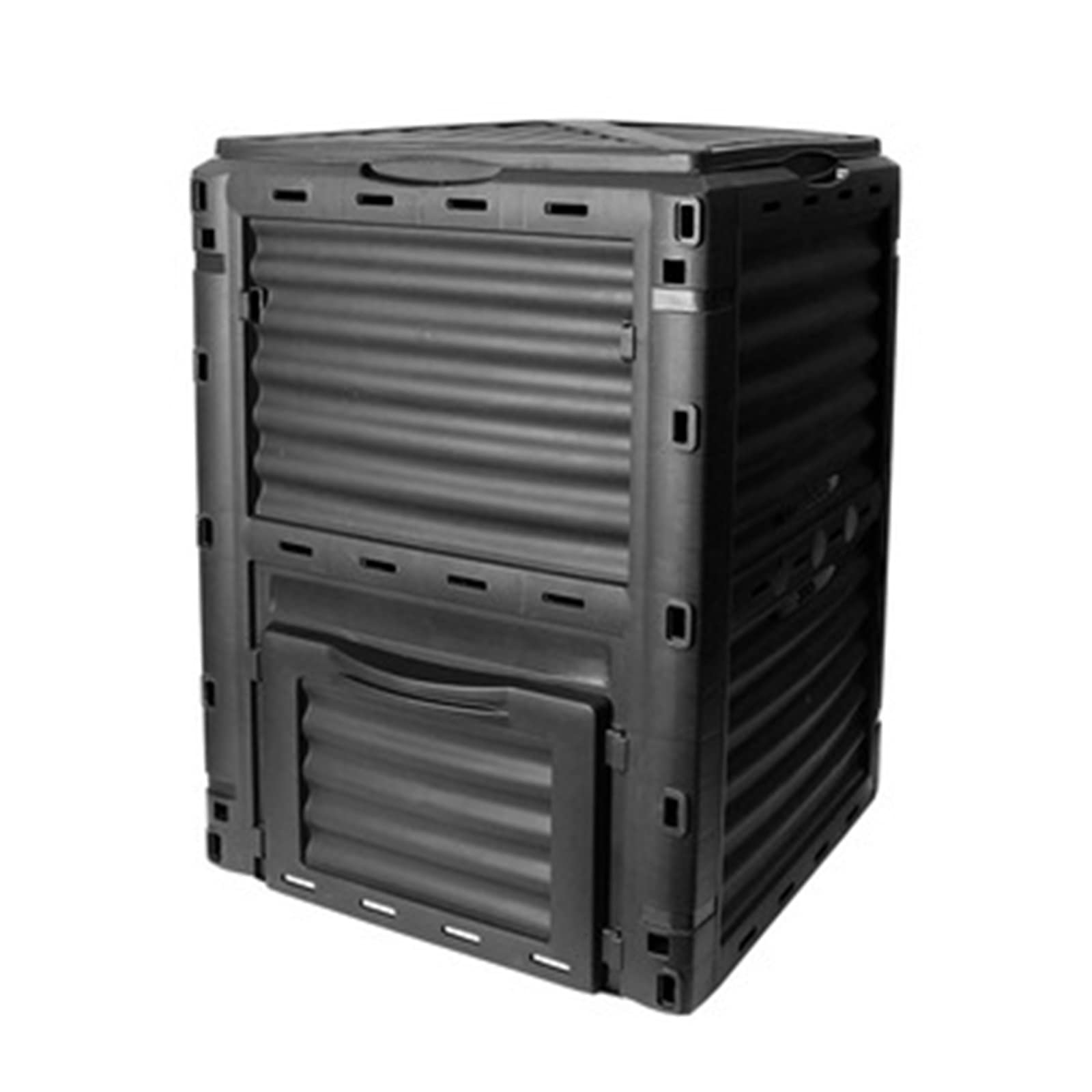 WanuigHComposting Bin Compost Bin Garden 300 Litre Plastic Composters Outdoor Composters Garden Black Convenient and Practical (Color : Black, Size : 82.5x60.5x60.7cm)