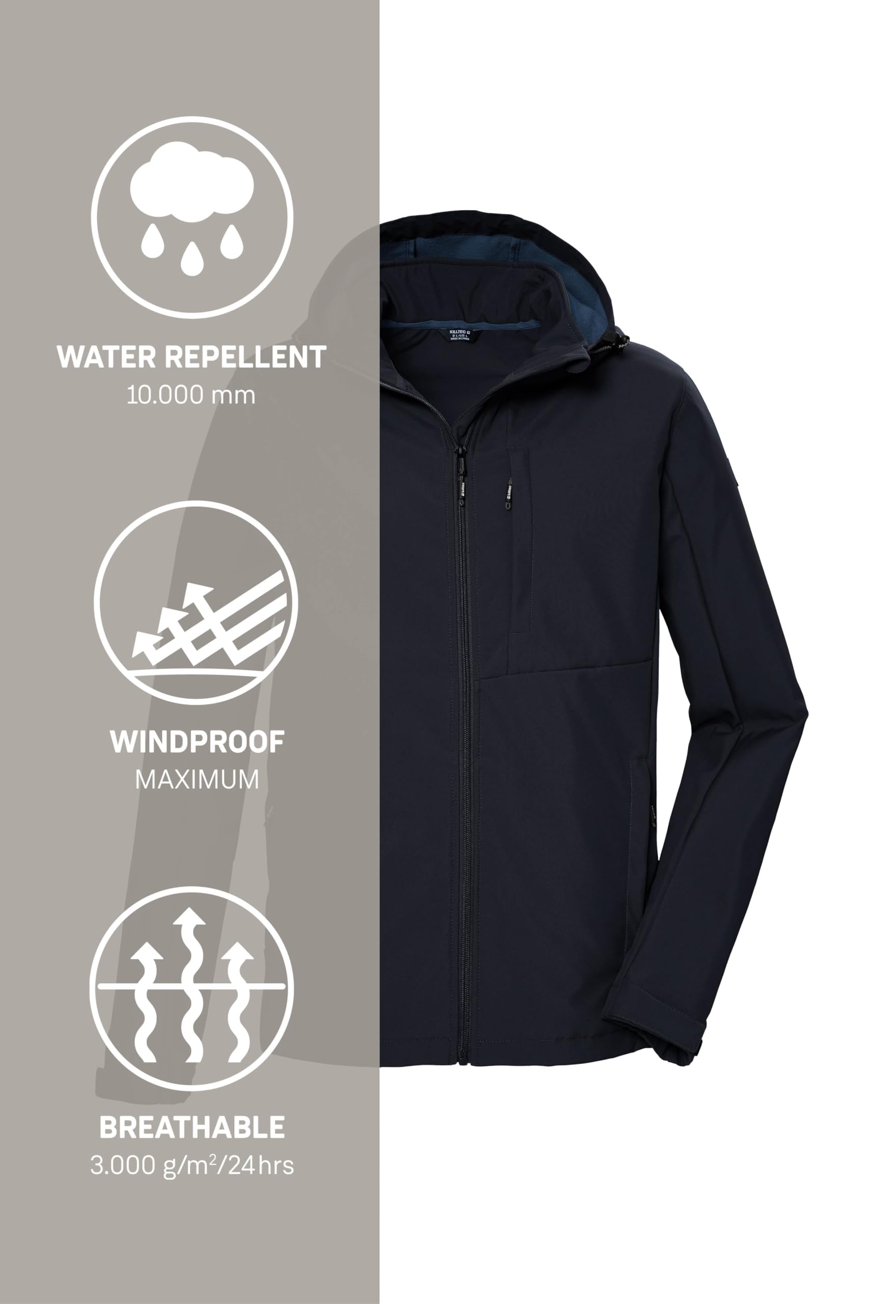 Killtec Kos 103 Mn Sftshll Jckt Chaqueta softshell/chaqueta de exterior con capucha Hombre