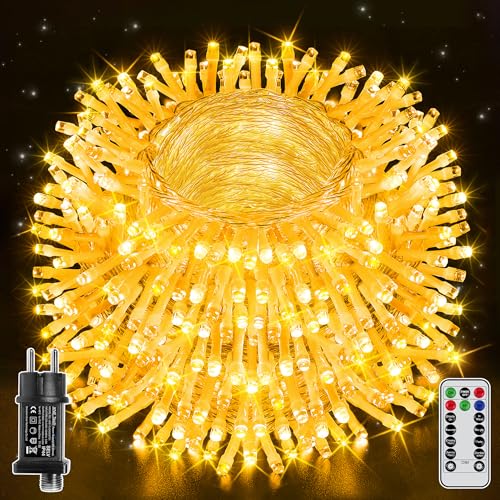 Ollny Lichterkette außen 100M 1000 LED, Lichterkette lang mit...