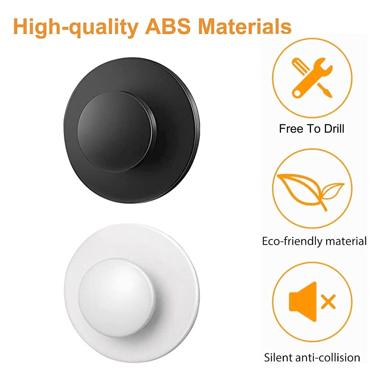 20 Manopole Autoadesive Per Mobili - Pomelli Neri E Bianchi Per Cassetti - Foto 8