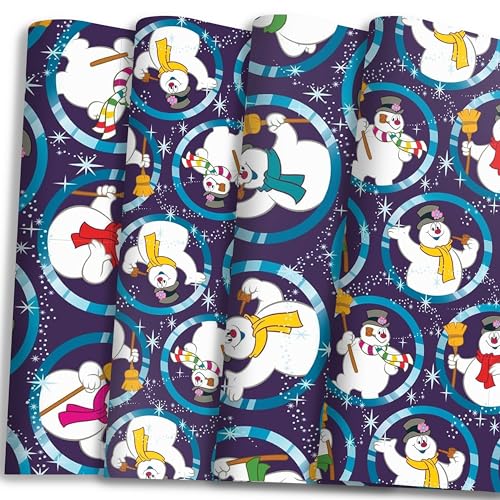 Frosty The Snowman Wrapping Paper - 12 Sheets - 20 x 30 - Festive Holiday Gift Wrap by Silver Buffalo