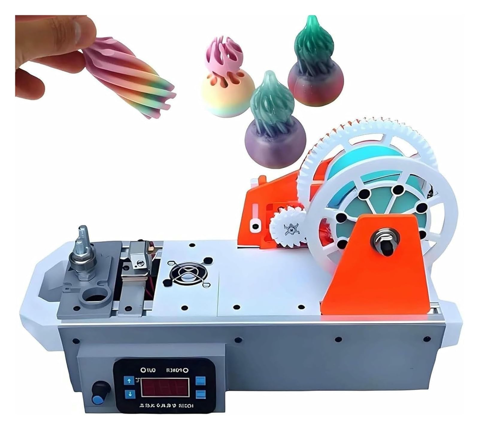 Macchina for la creazione di filamenti da tavolo 3D for creatori di fai da te - Filamenti for stampante 3D da bottiglie di plastica riciclate con controllo digitale della temperatura(B)