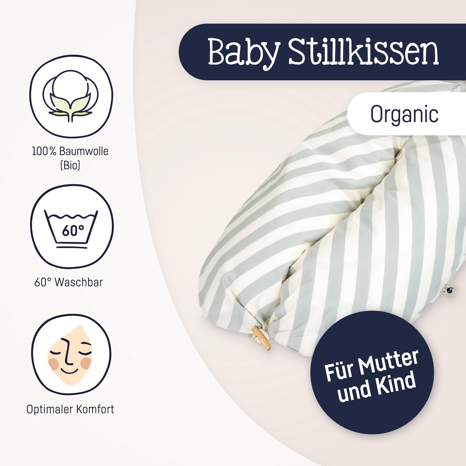 Julius Zöllner Stillkissen Nappi 190 Stripes